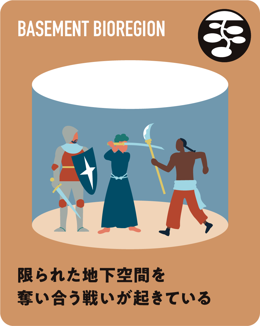 限られた地下空間を奪い合う戦いが起きている